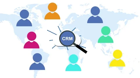 CRM : Customer relationship management concept business strategy animation Stock Footage 241836035
