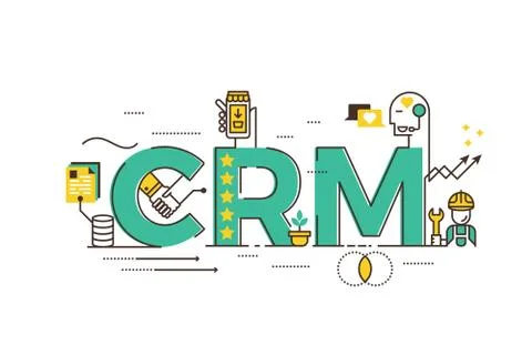 CRM : Customer relationship management Stock Illustration