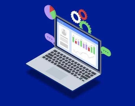 CRM customer relationship management software for sales Stock Illustration