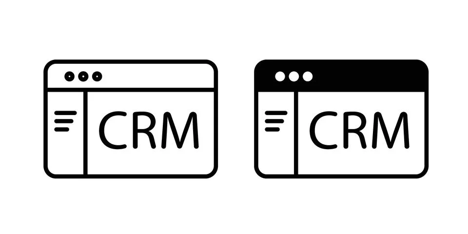 CRM icon design. Simple Vector illustrations.. 库存插图