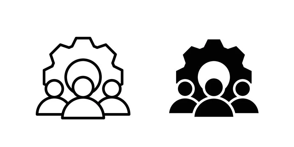 CRM icon illustration vector, icon set for apps Stock Illustration