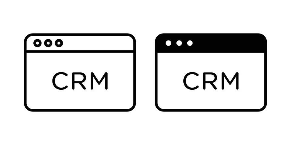 CRM icon set, collection of vector icons Stock Illustration