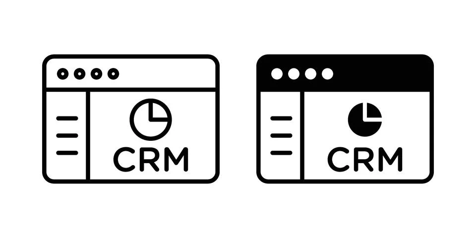 CRM icon vector design. EPS10 Stock Illustration