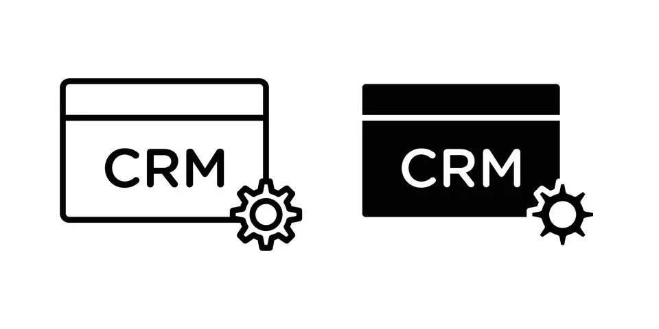 CRM icon vector design illustrations Stock Illustration