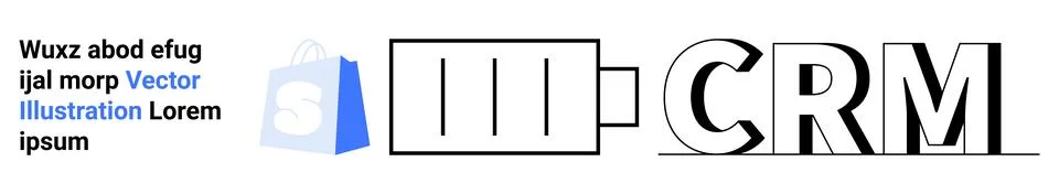 CRM Integration with E-commerce Platform - Efficient Business Management イラスト素材