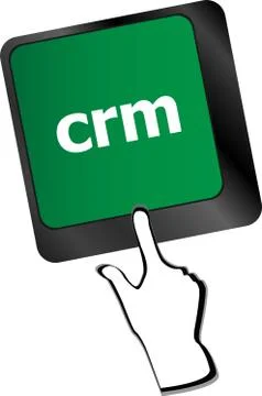 Crm keyboard keys (button) on computer pc Illustrazione stock