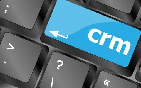 Crm keyboard keys button on computer pc Stock Illustration