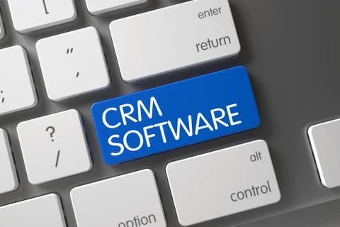 Crm Software Button Stock Illustration