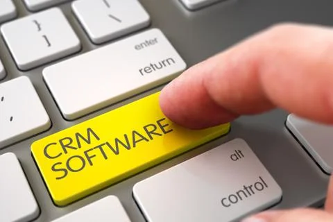 Crm Software - Modern Keyboard Concept 스톡 일러스트