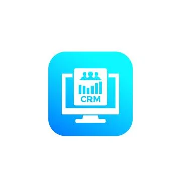 CRM system software, app icon Illustrazione stock