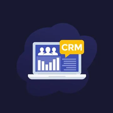 CRM system software, app vector illustration 스톡 일러스트
