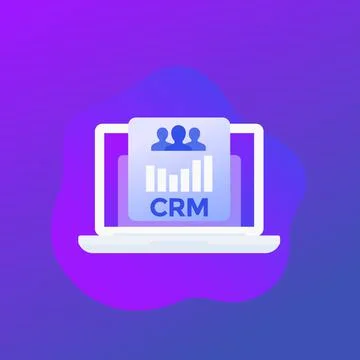 CRM system software icon, vector design Stock Illustration