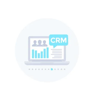 CRM system software vector illustration Stock Illustration
