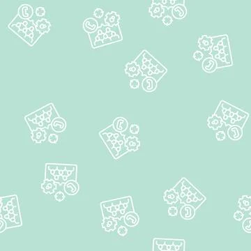 Crm target advertisement line seamless pattern Stock Illustration
