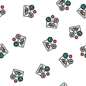 Crm target advertisement vector seamless pattern Stock Illustration