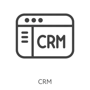 CRM in web browser symbol Stock Illustration
