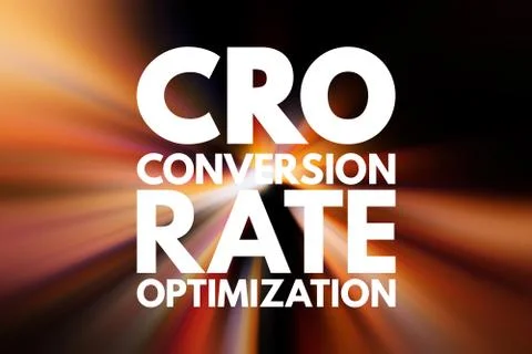 CRO - Conversion Rate Optimization acronym, business concept background Stock Illustration