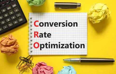CRO conversion rate optimization symbol. Concept words CRO conversion rate op Stock Photos