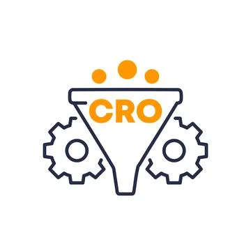 CRO icon, Conversion rate optimization vector Stock Illustration