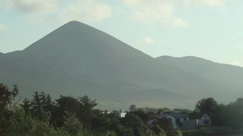 Croagh Patrick Mountain - view from Westport Mayo Stock Footage 230989183