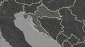 Croatia and neighborhood. Grayscale contrasted 4k or 4k+ Resolution