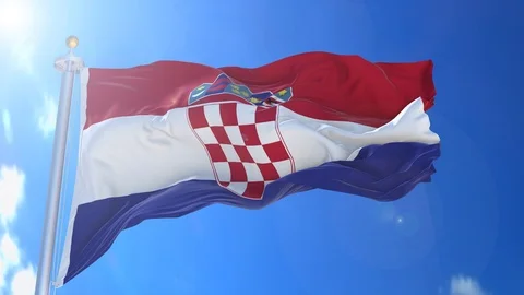 Croatia animated flag pack in 3D and green screen Stock Footage 119929367