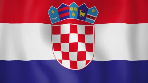 Croatia animated flag. Seamless loop. 4K Stock Footage 145435903