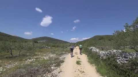 Croatia biking island brac Stock Footage 76929579