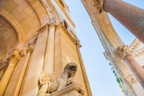 Croatia, city of Split, peristyle inside Diocletian Palace Stock Photos