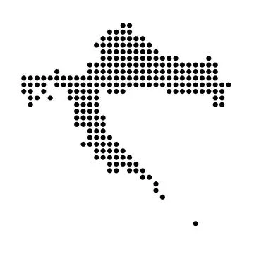 Croatia dotted vector map Stock Illustration