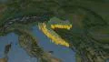 Croatia extruded. Blue Marble. 4k or 4k+ Resolution