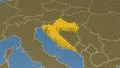 Croatia extruded. Solids. 4k or 4k+ Resolution