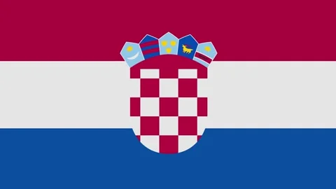 Croatia flag with animated light sweep Stock Footage 309883540