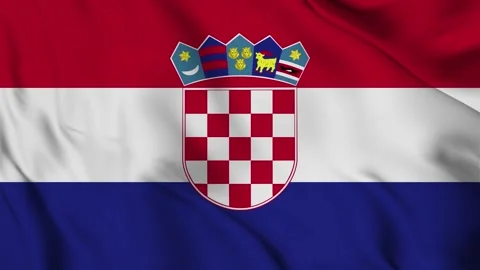 Croatia flag animation for background in 4k. Stock Footage 250368069