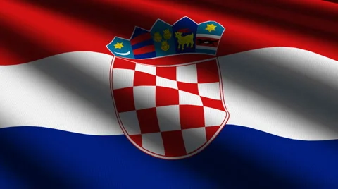 Croatia flag close up Stock Footage 941856