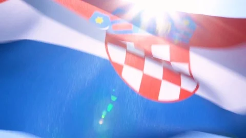 Croatia Flag Flapping Video stock 118575628