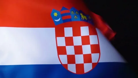 Croatia Flag Flapping Stock Footage 118966955