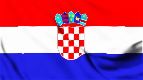 Croatia flag fluttering in the wind Stock Footage 310222469