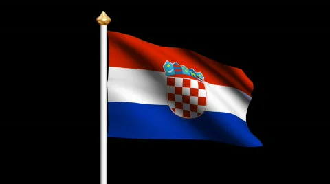 Croatia flag Video stock 563519