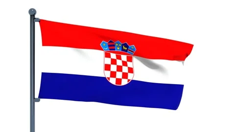 Croatia Flag Stock Footage 150198021