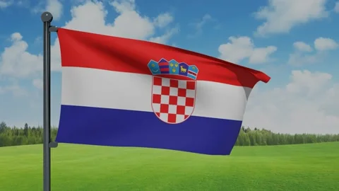 Croatia Flag Video stock 152709434
