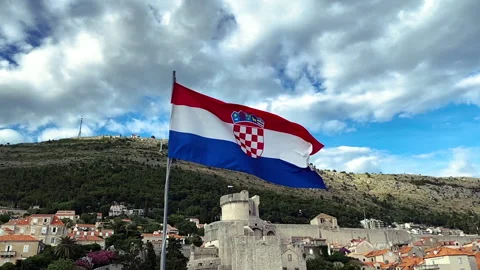 Croatia Flag 스톡 동영상 155290588