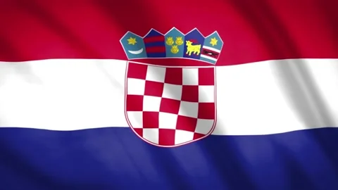 Croatia Flag  Stock Footage 188108670
