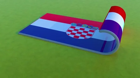 Croatia Flag Stock Footage 257930000