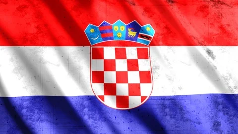 Croatia Flag Grunge Stock Footage 123711881