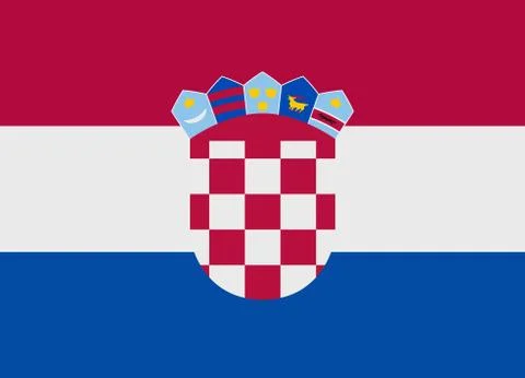 Croatia flag 스톡 일러스트