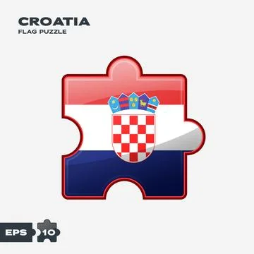 Croatia Flag Puzzle Stock Illustration