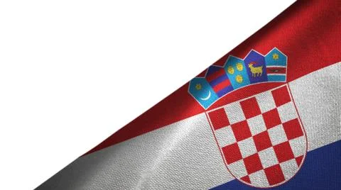 Croatia flag right side with blank copy space Stock Illustration