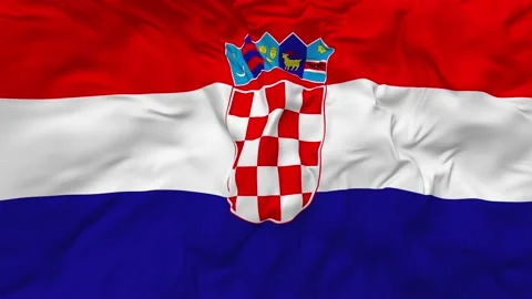 Croatia Flag Seamless Looping Background Waving Slow Motion Stock Footage 234109431