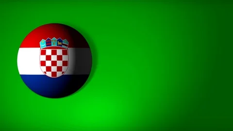 Croatia flag in the shape of a ball to roll Video stock 80891515